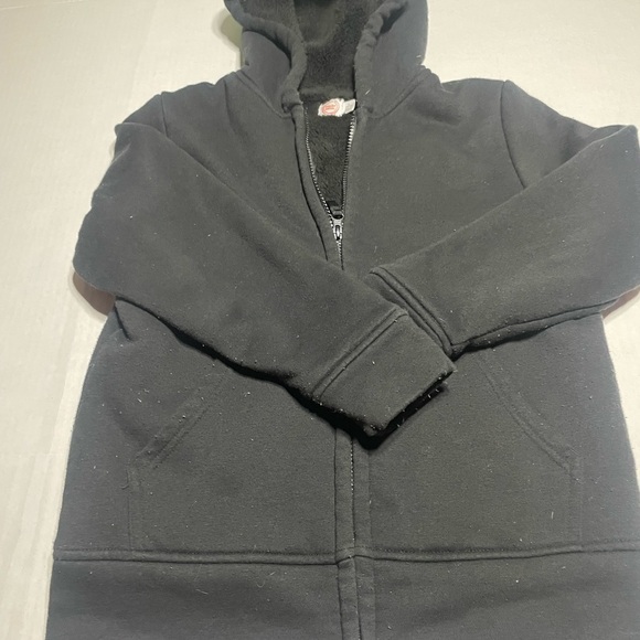 Kids Black Hoodie zip up size L - Picture 3 of 3